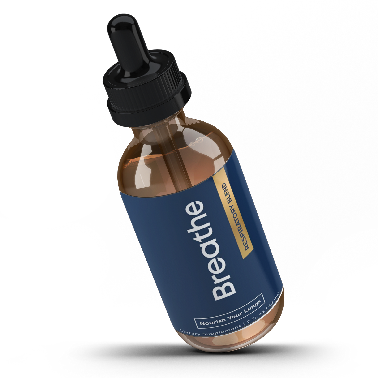 Breathe respiratory blend liquid drops bottle